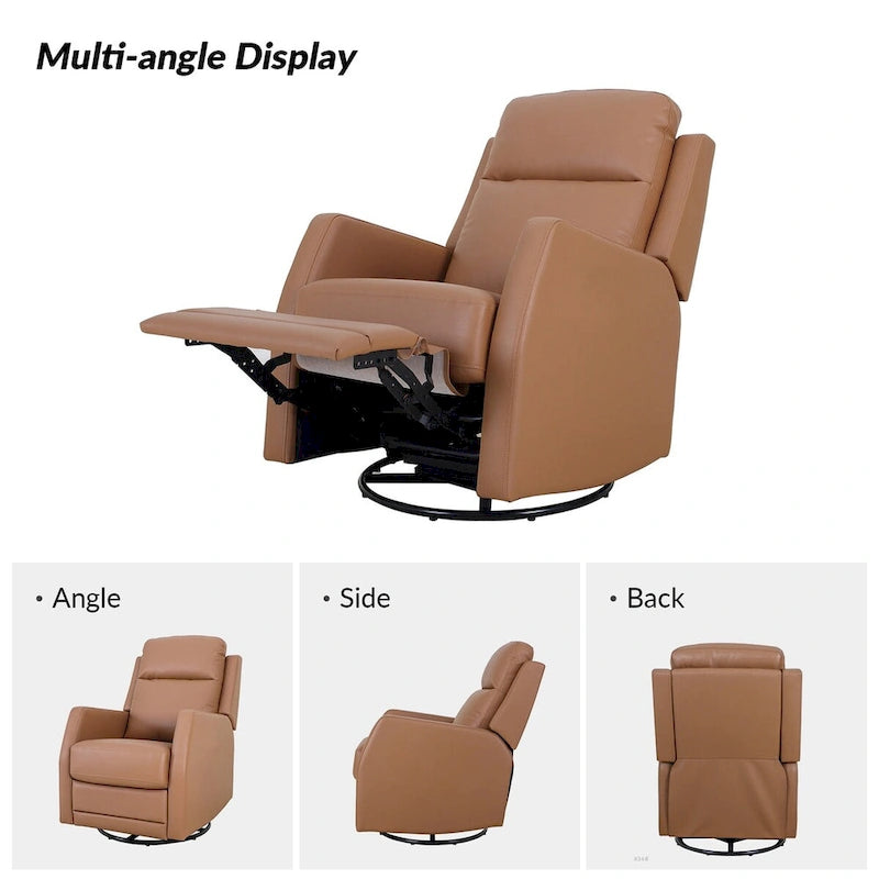Fauteuil inclinable pivotant Esteban avec dossier capitonné (ensemble de 2) par HULALA HOME