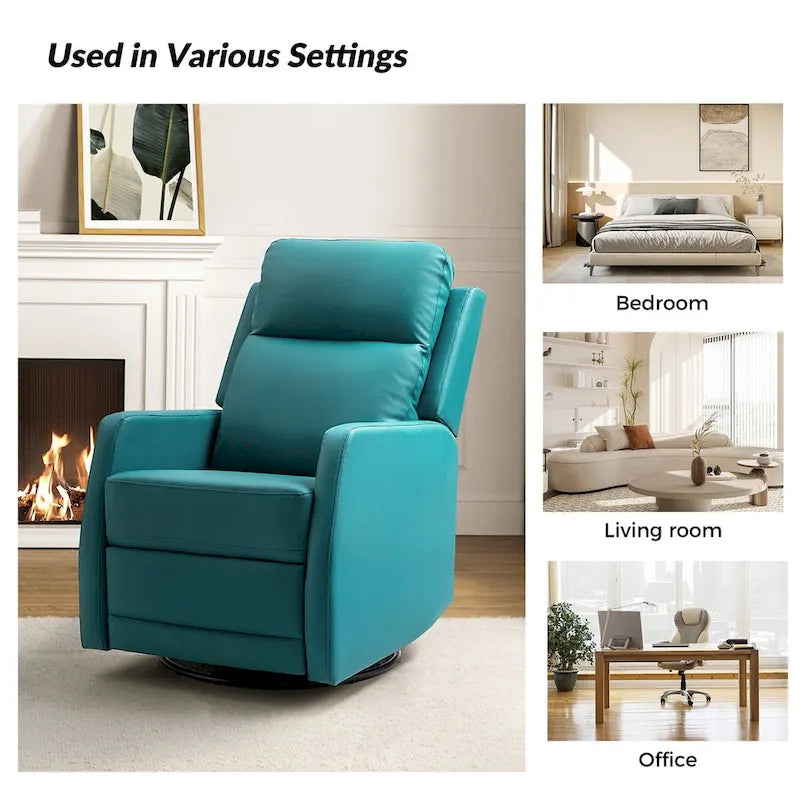 Fauteuil inclinable pivotant Esteban avec dossier capitonné (ensemble de 2) par HULALA HOME