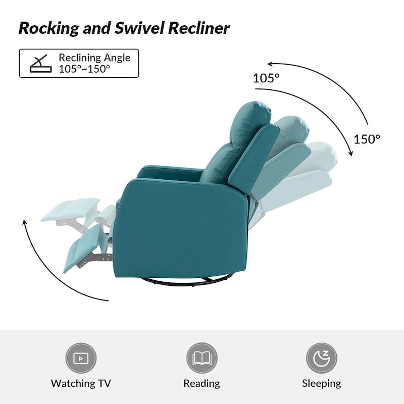 Fauteuil inclinable pivotant Esteban avec dossier capitonné (ensemble de 2) par HULALA HOME