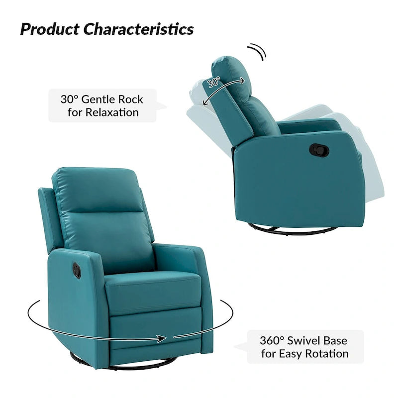Fauteuil inclinable pivotant Esteban avec dossier capitonné (ensemble de 2) par HULALA HOME