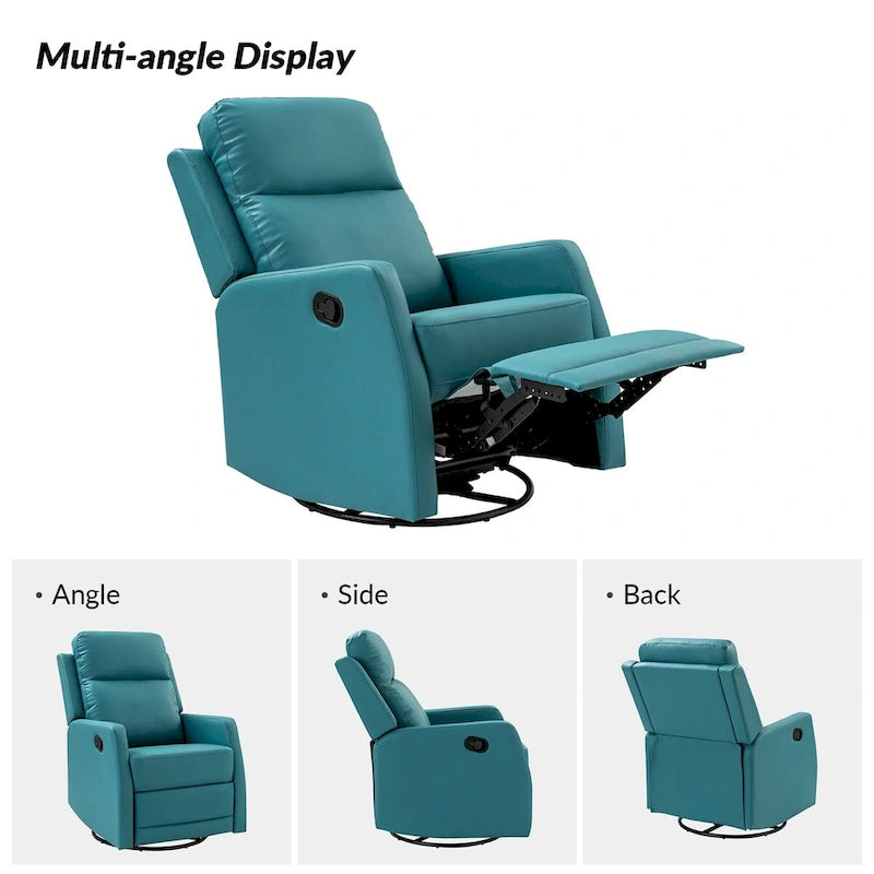 Fauteuil inclinable pivotant Esteban avec dossier capitonné (ensemble de 2) par HULALA HOME