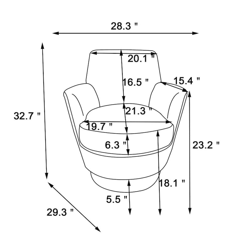 Fauteuil pivotant en velours, Fauteuil pivotant d'appoint, Fauteuil de lecture, Fauteuil rond avec piètement en acier inoxydable doré