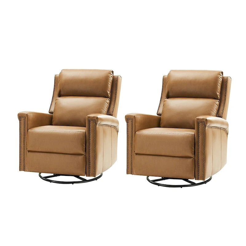 Ensemble de 2 fauteuils inclinables électriques pivotants et à bascule traditionnels Tobias par HULALA HOME