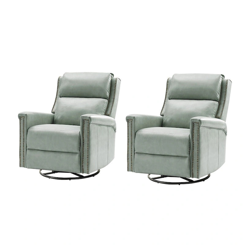 Ensemble de 2 fauteuils inclinables électriques pivotants et à bascule traditionnels Tobias par HULALA HOME