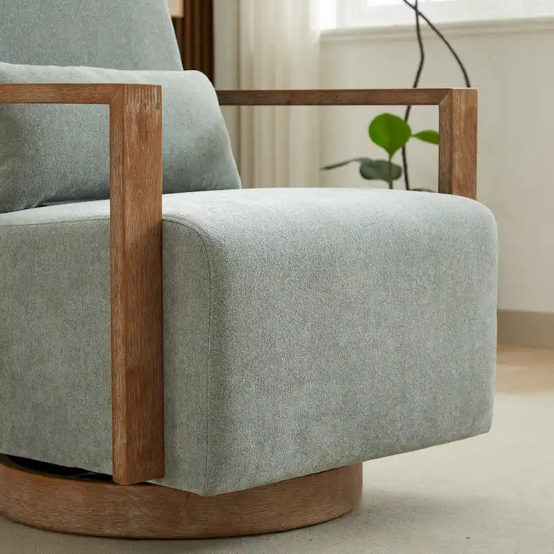 Fauteuil d'appoint pivotant moderne en tissu