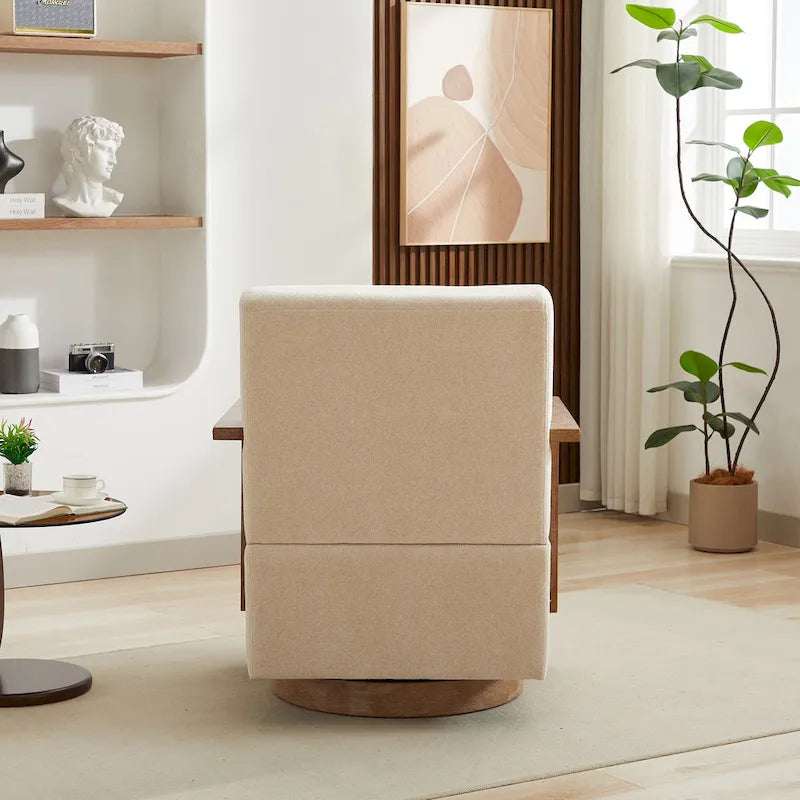 Fauteuil d'appoint pivotant moderne en tissu