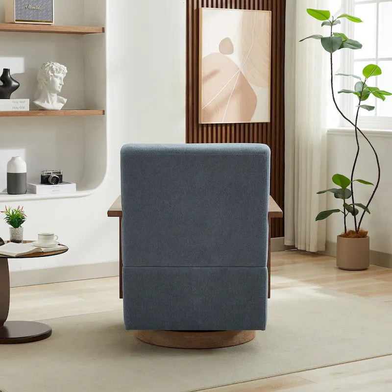 Fauteuil d'appoint pivotant moderne en tissu