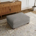 Pouf rectangulaire en velours côtelé pour salon