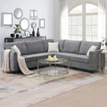 Canapé d'angle moderne 3 places, en forme de L avec 3 coussins