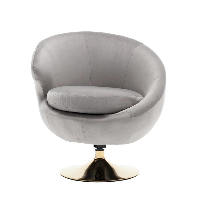 HOMEFUN Fauteuils d'appoint pivotants à 360 degrés en velours (gauche)