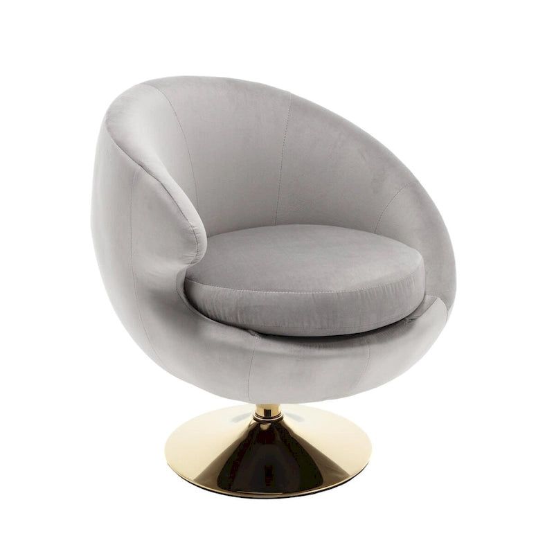 HOMEFUN Fauteuils d'appoint pivotants à 360 degrés en velours (gauche)