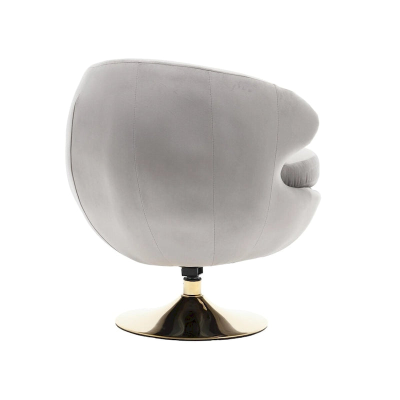 HOMEFUN Fauteuils d'appoint pivotants à 360 degrés en velours (gauche)