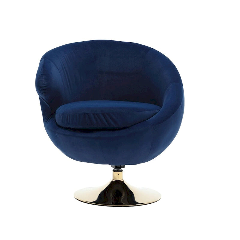 HOMEFUN Fauteuils d'appoint pivotants à 360 degrés en velours (gauche)