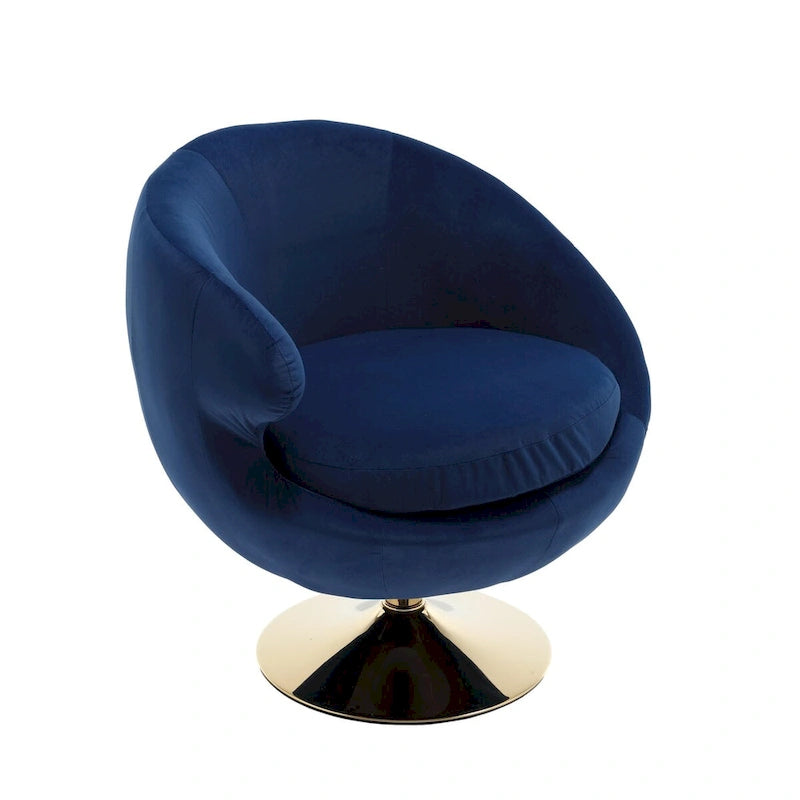 HOMEFUN Fauteuils d'appoint pivotants à 360 degrés en velours (gauche)