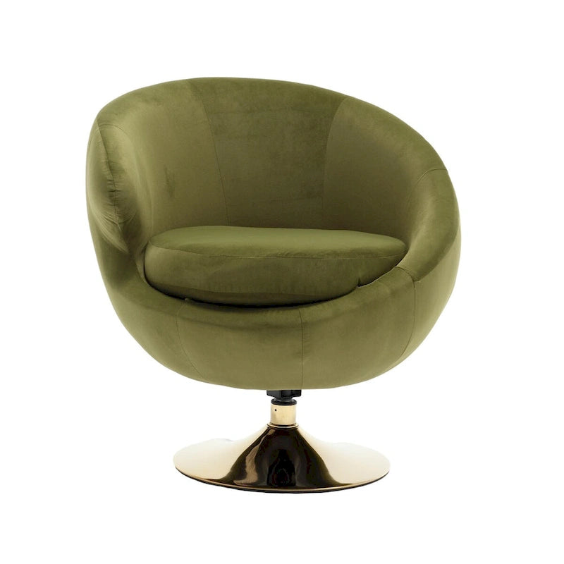 HOMEFUN Fauteuils d'appoint pivotants à 360 degrés en velours (gauche)