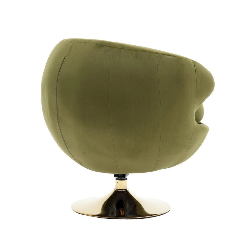 HOMEFUN Fauteuils d'appoint pivotants à 360 degrés en velours (gauche)