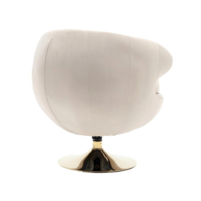 HOMEFUN Fauteuils d'appoint pivotants à 360 degrés en velours (gauche)