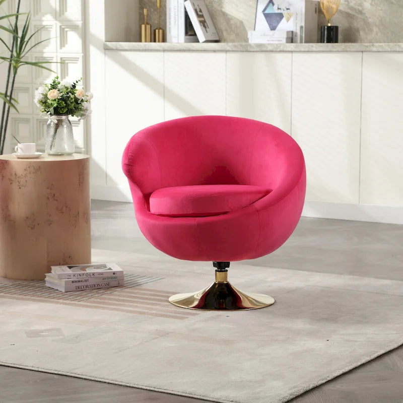HOMEFUN Fauteuils d'appoint pivotants à 360 degrés en velours (gauche)