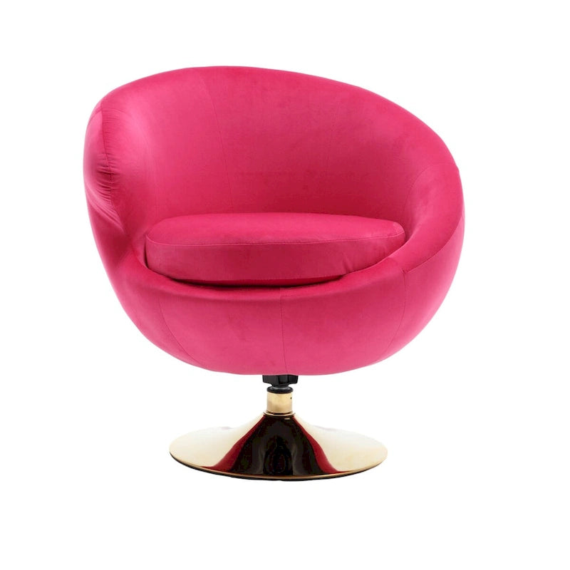 HOMEFUN Fauteuils d'appoint pivotants à 360 degrés en velours (gauche)