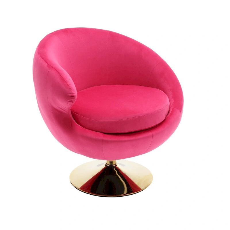 HOMEFUN Fauteuils d'appoint pivotants à 360 degrés en velours (gauche)