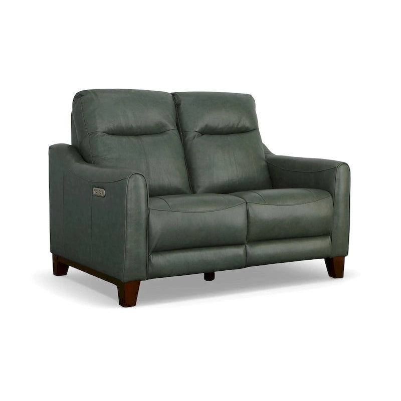 Causeuse inclinable Forte 57 en cuir véritable avec accoudoirs arrondis