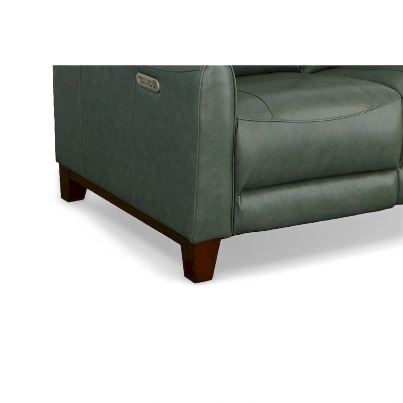 Causeuse inclinable Forte 57 en cuir véritable avec accoudoirs arrondis