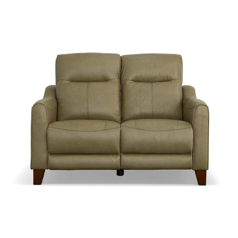 Causeuse inclinable Forte 57 en cuir véritable avec accoudoirs arrondis