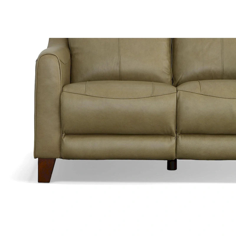 Causeuse inclinable Forte 57 en cuir véritable avec accoudoirs arrondis