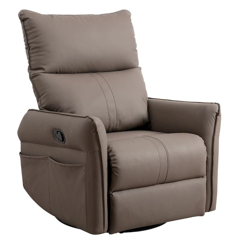 Fauteuil inclinable, pivotant et à bascule en cuir synthétique moderne