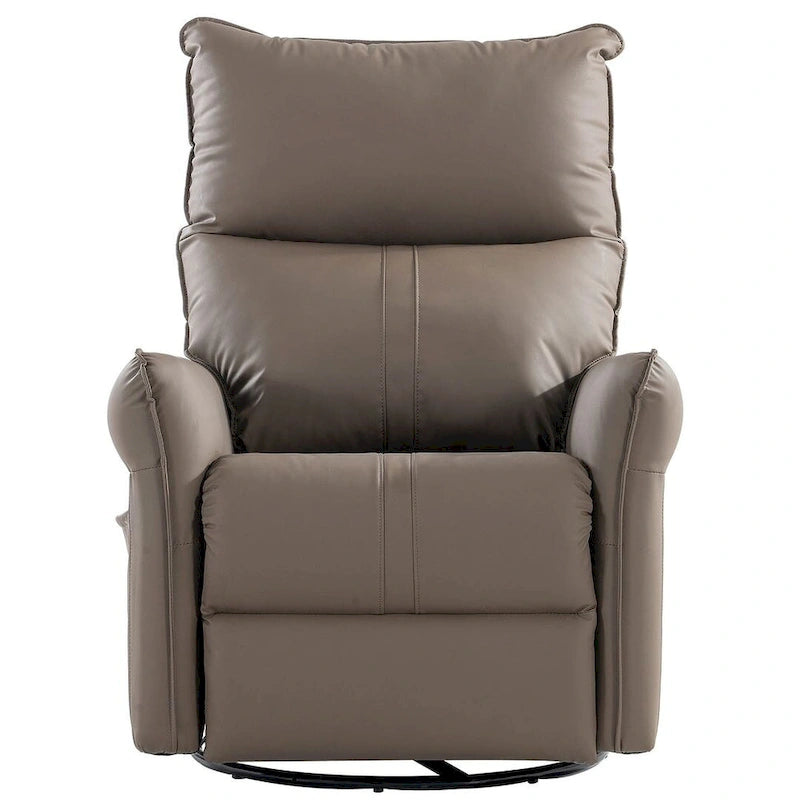 Fauteuil inclinable, pivotant et à bascule en cuir synthétique moderne
