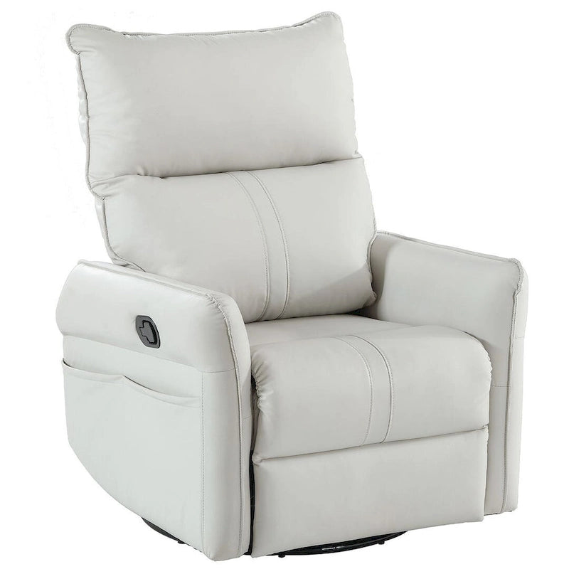 Fauteuil inclinable, pivotant et à bascule en cuir synthétique moderne