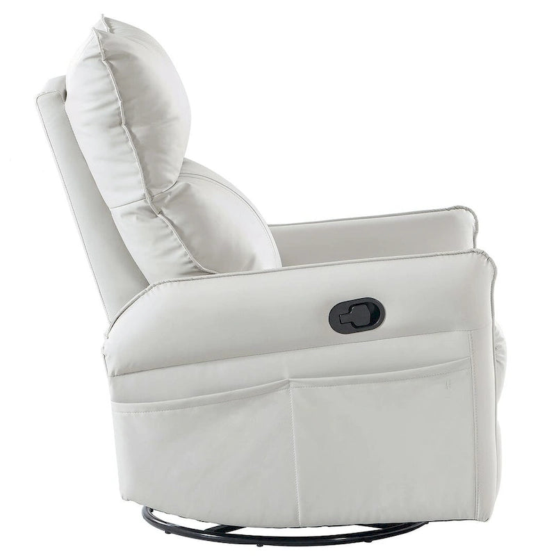 Fauteuil inclinable, pivotant et à bascule en cuir synthétique moderne
