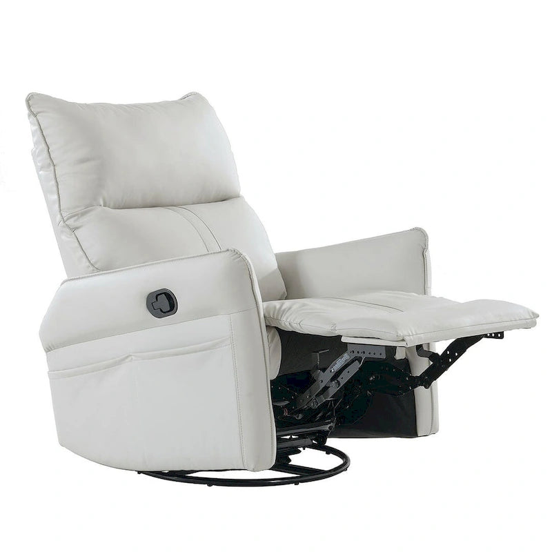 Fauteuil inclinable, pivotant et à bascule en cuir synthétique moderne