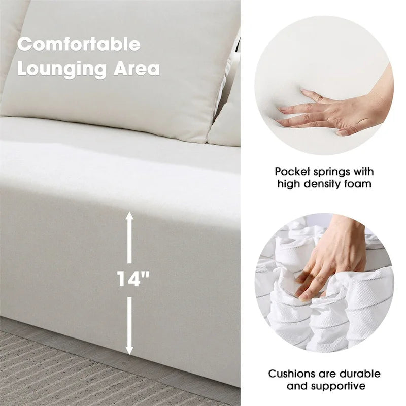 Merax : Ensemble de canapés modulaires pour salon, chambre à coucher