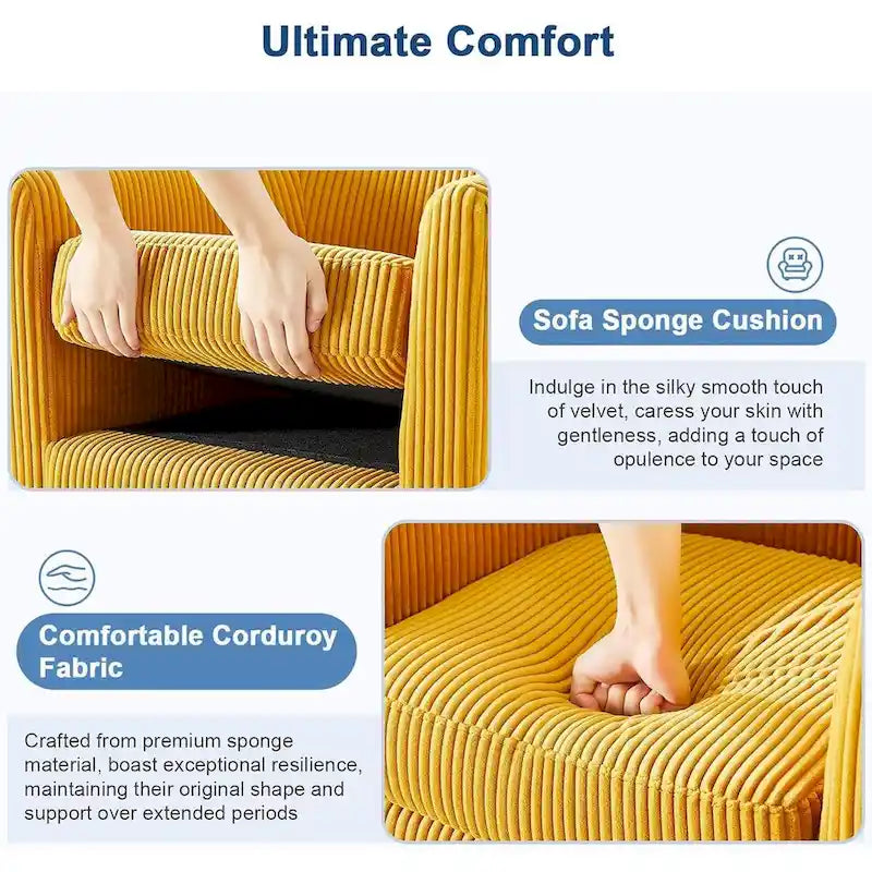 Fauteuil pivotant à 360° avec pouf, fauteuil club rembourré