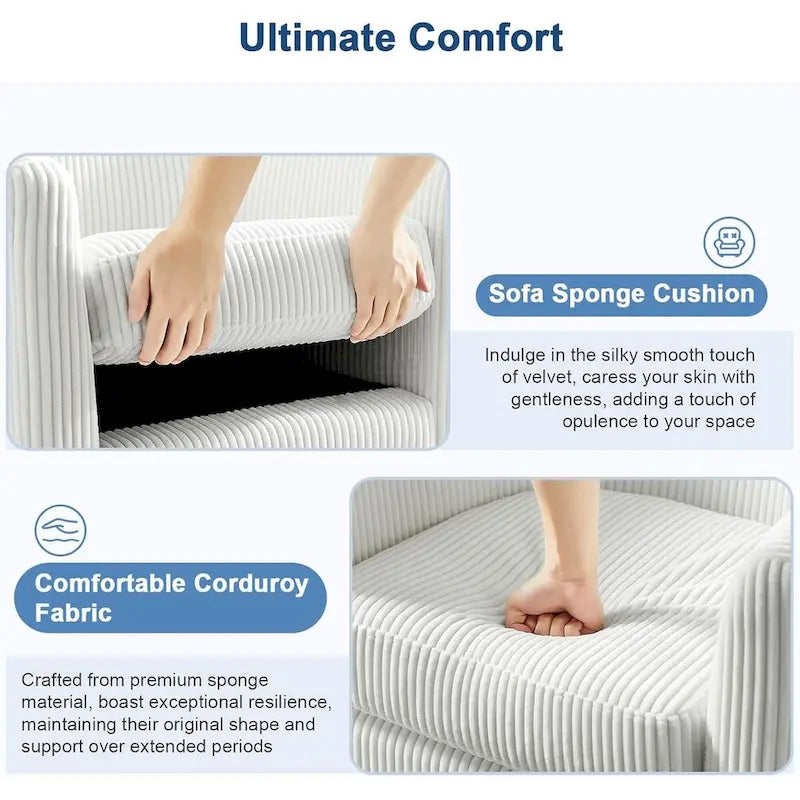 Fauteuil pivotant à 360° avec pouf, fauteuil club rembourré