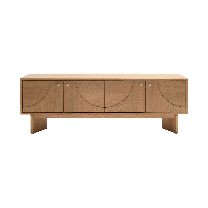 Meuble TV Zahra en bois de chêne Studio London pour centre de divertissement en bois