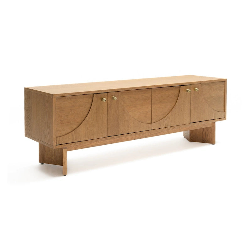 Meuble TV Zahra en bois de chêne Studio London pour centre de divertissement en bois