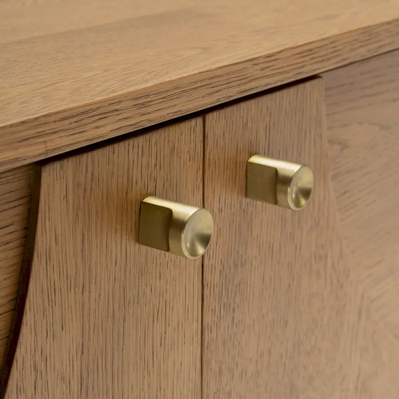 Meuble TV Zahra en bois de chêne Studio London pour centre de divertissement en bois