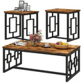 Ensemble de 3 tables basses style industriel Mieres pour le salon