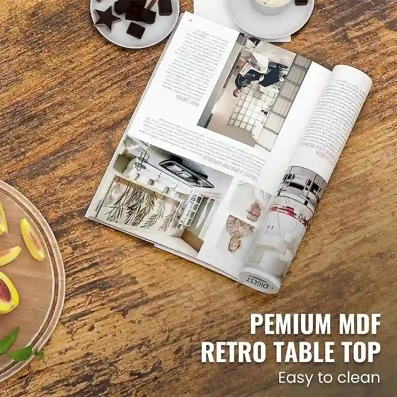 Ensemble de 3 tables basses style industriel Mieres pour le salon