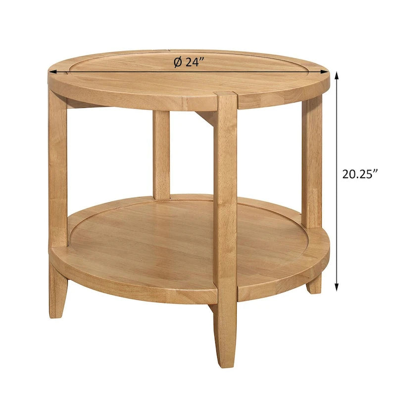 Table d'appoint Isbell Maple avec étagère