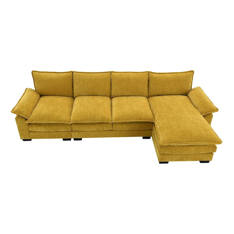 Harper&Bright Designs Canapé d'angle moderne en chenille Cloud avec double assise