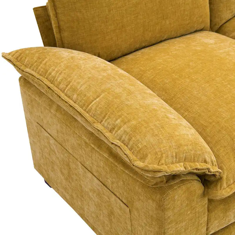 Harper&Bright Designs Canapé d'angle moderne en chenille Cloud avec double assise
