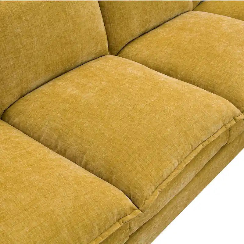 Harper&Bright Designs Canapé d'angle moderne en chenille Cloud avec double assise