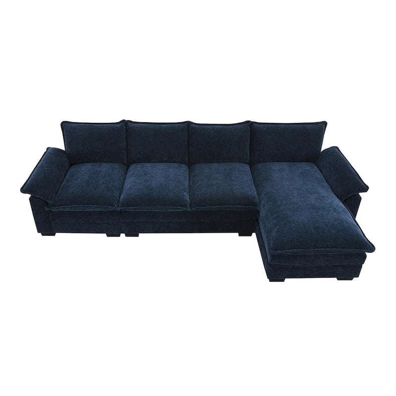 Harper&Bright Designs Canapé d'angle moderne en chenille Cloud avec double assise