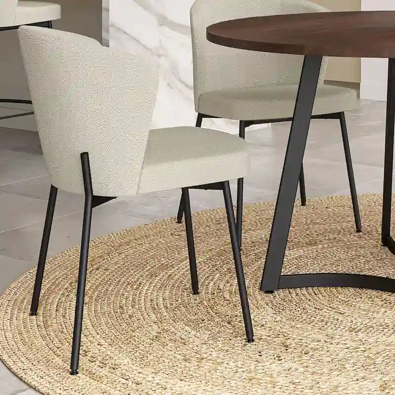 Ensemble de salle à manger 5 pièces Amisco Joelle en bois massif et chaises Camilla