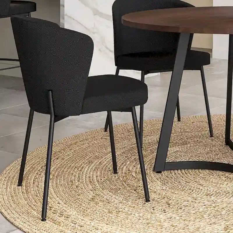 Ensemble de salle à manger 5 pièces Amisco Joelle en bois massif et chaises Camilla
