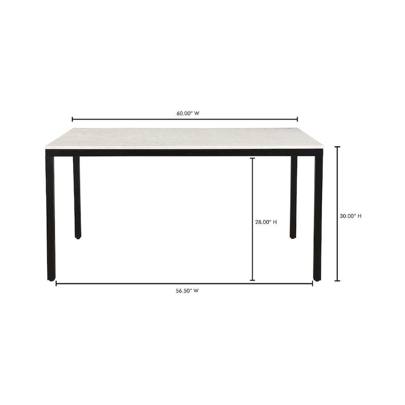 Table Aurelle Home Pariso plateau marbre blanc moderne – 60 L x 30 H x 36 P