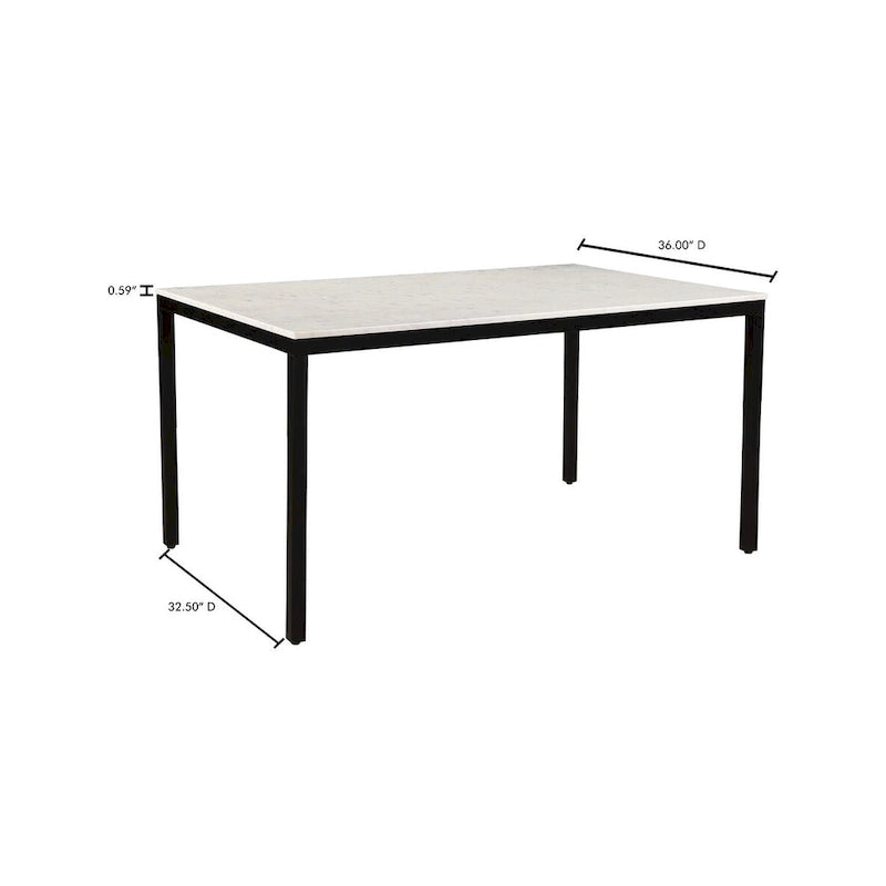 Table Aurelle Home Pariso plateau marbre blanc moderne – 60 L x 30 H x 36 P